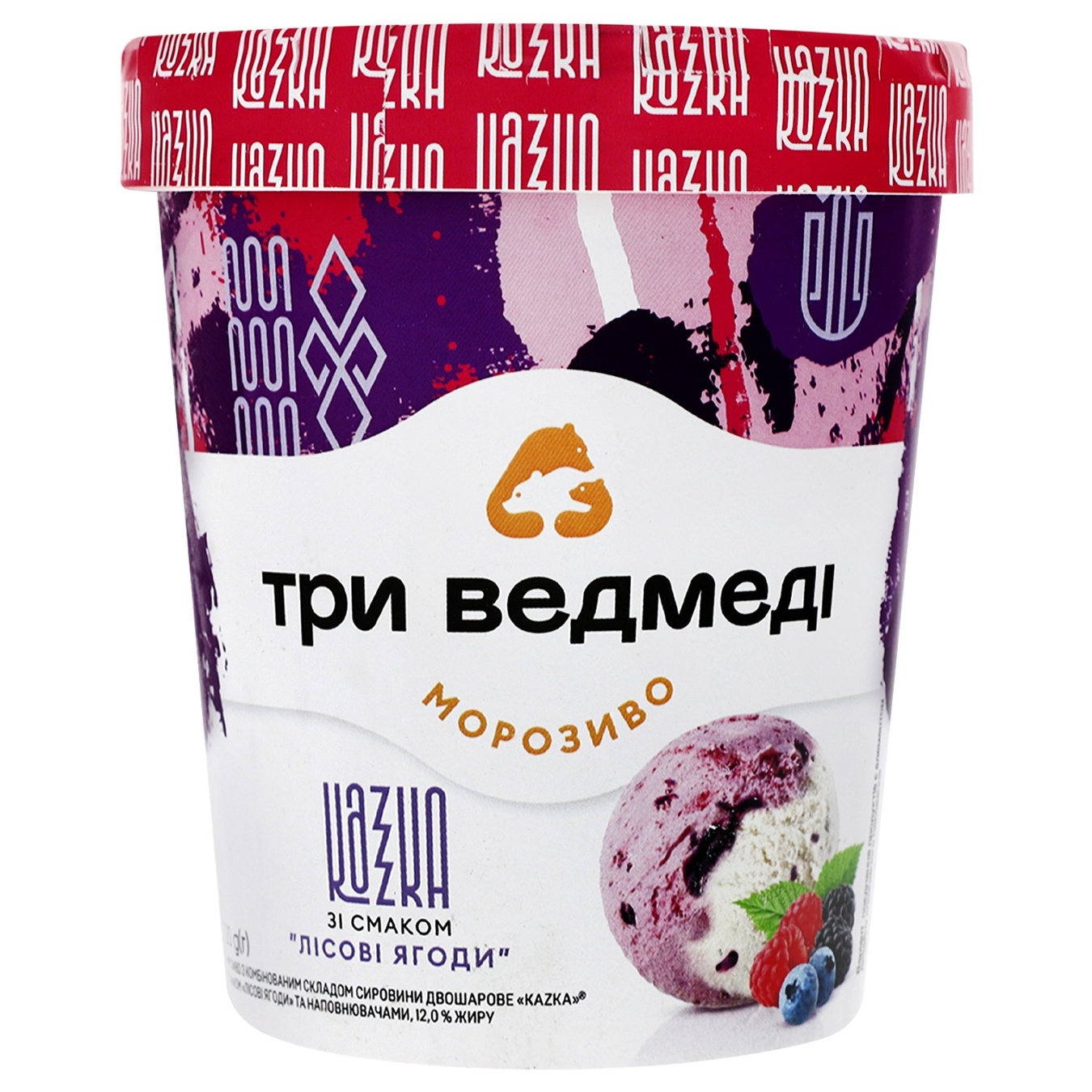 

Мороженое Три Медведя Каzка лесные ягоды 320г