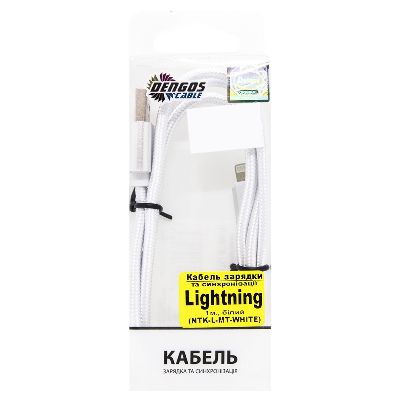 

Кабель зарядки та синхронізації Lightning 1м білий NTK-L-MT-WHI
