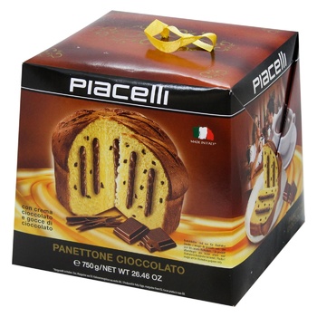 Кекс Piacelli Panettone шоколадный 750г - купить, цены на - фото 1