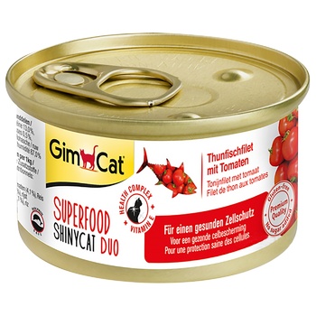 Вологий корм для котів GimCat Superfood 70 г (тунець та томати)