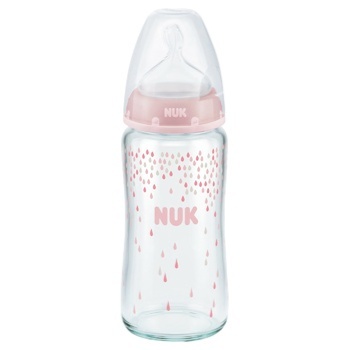 Nuk First Choice Plus Glass Bottle with Silicone Baby's Dummy 240ml - buy, prices for - photo 2