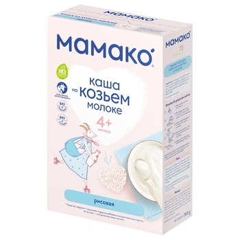 Каша Мамако рисова на козячому молоці для дітей з 4 місяців 200г