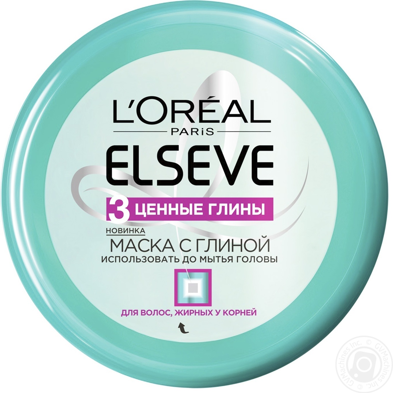 

Маска L'Oreal Elseve 3 ценные глины для жирных у корней волос 150мл