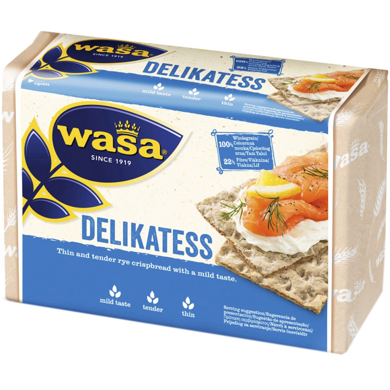 

Хлебцы Wasa Delikatess ржаные бездрожжевые 270г