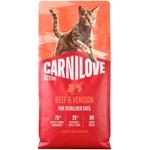 Корм сухий Carnilove Active з яловичиною та олениною для стерилізованих котів 6кг