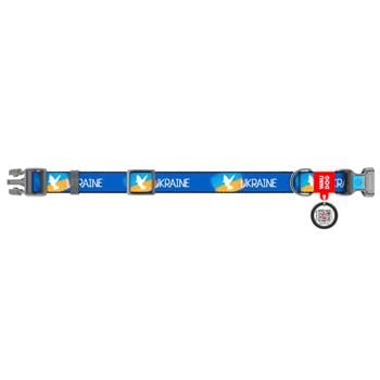 Waudog Nylon Dog Collar with QR Passport 24-40cm/20mm with Flag Pattern - buy, prices for - photo 2