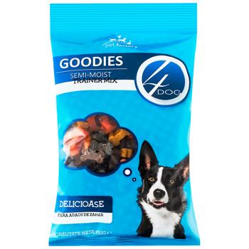 Лакомство для собак 4Dog микс вкусов для тренировки собак 150г