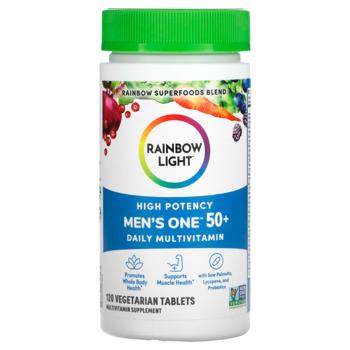 Мультивітаміни для чоловіків 50+, Men's One 50+, Rainbow Light, щоденні, висока потенція, 120 вегета - купить, цены на Biotus - фото 1