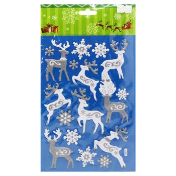 Наклейки новорічні Angel Gifts на вікна в асортименті - купити, ціни на МегаМаркет - фото 6