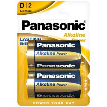 Panasonic Battery Alkaline Power D 2pcs
