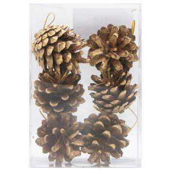 Набір шишок натуральних 6 шт золоті арт. H2545-41 9245 И266 - купити, ціни на КОСМОС - фото 2