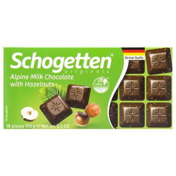 Schogetten Alpine Milk Chocolate with Hazelnuts 100g - buy, prices for Auchan - photo 1