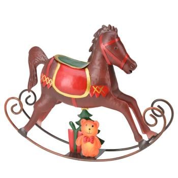 Фігурка декоративна Koopman Кінь-гойдалка 32x7x34см - купити, ціни на - фото 3