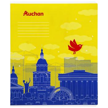 Зошит Auchan 48 аркушів клітинка - купить, цены на Auchan - фото 2