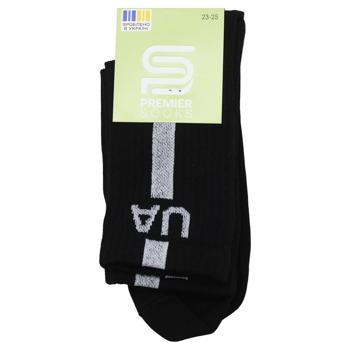 Носки Premier Socks подростковые высокие UA р.23-25 черый - купить, цены на ЕКО Маркет - фото 1