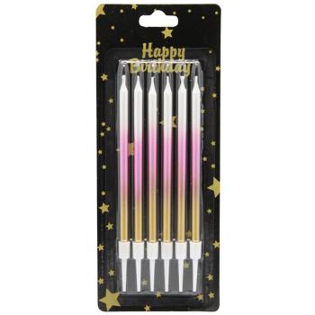 Gradient Set of Сandles for Сake 6pcs 6961-3 - buy, prices for - photo 3