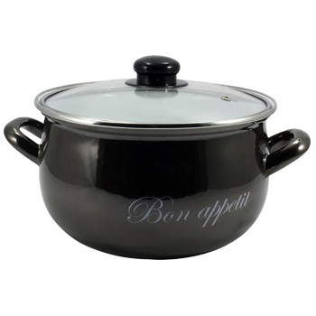 Bon Appetit Black Enameled Pan 2.1l - buy, prices for Vostorg - photo 1