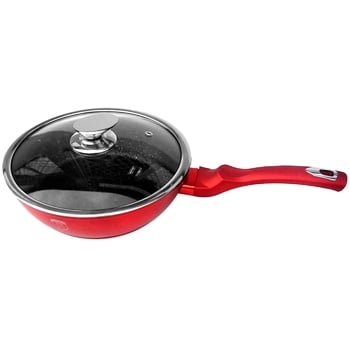 Berlinger Haus Burgundy Metallic Line Frying Pan with Lid 24cm - buy, prices for Vostorg - photo 1