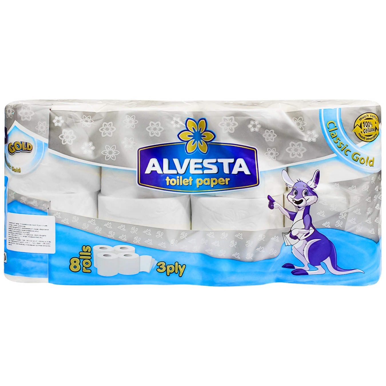 

Туалетная бумага Alvesta Classic трехслойная 8рул
