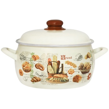 Metrot Khlib Enameled Pan 1.7l 14cm - buy, prices for Vostorg - photo 1