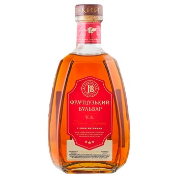 Frantsuzkyy Bulvar Cognac 3 years 40% 0.5l - buy, prices for COSMOS - photo 1