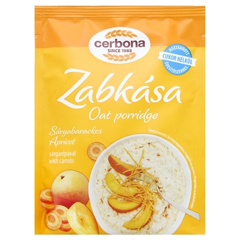 Cerbona Apricot-Carrot Oatmeal without Sugar 50g - buy, prices for COSMOS - photo 1