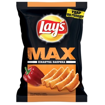 Чипси Lay's Max Пікантна паприка 140г