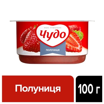 Chudo Strawberry Curd Dessert 4.2% 100g - buy, prices for NOVUS - photo 2