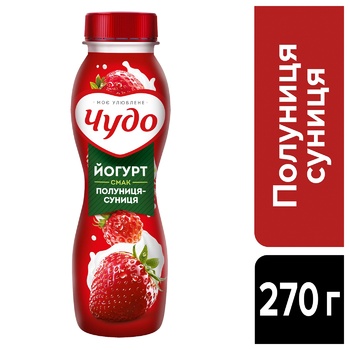 Chudo Strawberry-Wild Strawberry Flavored Yogurt 2.5% 260g - buy, prices for Auchan - photo 2