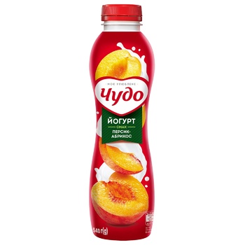 Chudo Peach-Apricot Flavored Yogurt 2.5% 520g - buy, prices for Auchan - photo 1