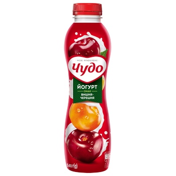 Chudo Yogurt with Cherry-Wild Cherry 2.5% 540g - buy, prices for Auchan - photo 1