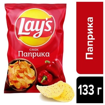 Чипсы Lay's картофельные со вкусом паприки 133г - купить, цены на Auchan - фото 2