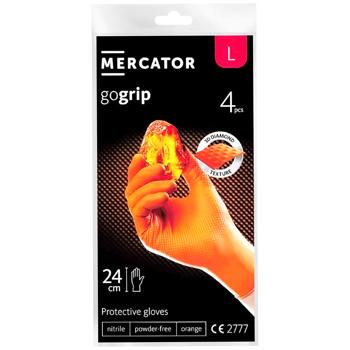 Перчатки хозяйственные Mercator нитриловые L 4шт - купить, цены на Восторг - фото 1