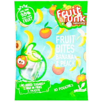 Снек Fruit Funk фруктовый с бананом и персиком 100г