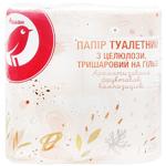 Auchan Peach 3-ply Toilet Paper 4pcs