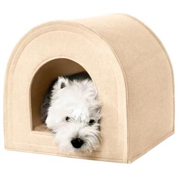 Barksi будиночок для собак S 40х40х40 см - бежевий - купить, цены на MasterZoo - фото 1