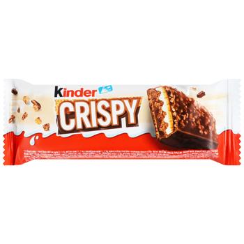 Батончик вафельний Kinder Crispy 34г - купити, ціни на Cупермаркет "Харків" - фото 1