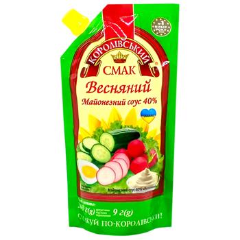 Korolivskyi Smak Spring Mayonnaise Sauce 40% 300g - buy, prices for Chudo Market - photo 1