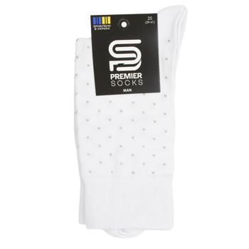 Premier Socks Elegants Small Polka Dot Men's Socks s.25 White