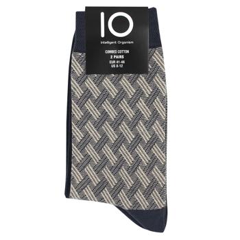 IO Set of Men's Socks with Pattern s.41-46 Grafit 2 pairs