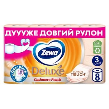 Zewa Deluxe Cashmere Peach 3-ply Toilet Paper 8pcs   - buy, prices for Vostorg - photo 1