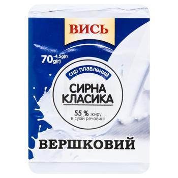 Сир плавлений Вись Вершковий 55% 70г - купити, ціни на Таврія В - фото 1