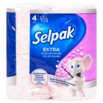 Selpak Extra White Toilet Paper 4pcs