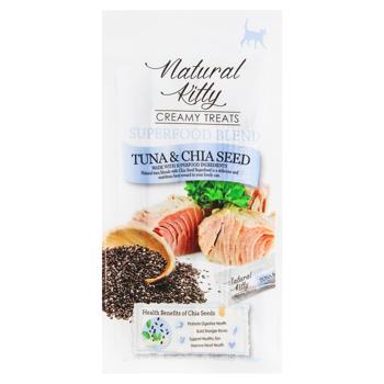 Лакомство для кошек Natural Kitty с тунцом и семенами чиа 4шт 12г