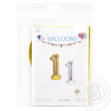 Hai Bin Foil Balloon Figure 1 35cm assortment - buy, prices for MegaMarket - photo 1