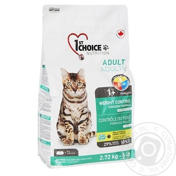 1st Choice Adult Weight Control Dry Food For Sterilized Cats 2.72kg - buy, prices for MasterZoo - photo 1