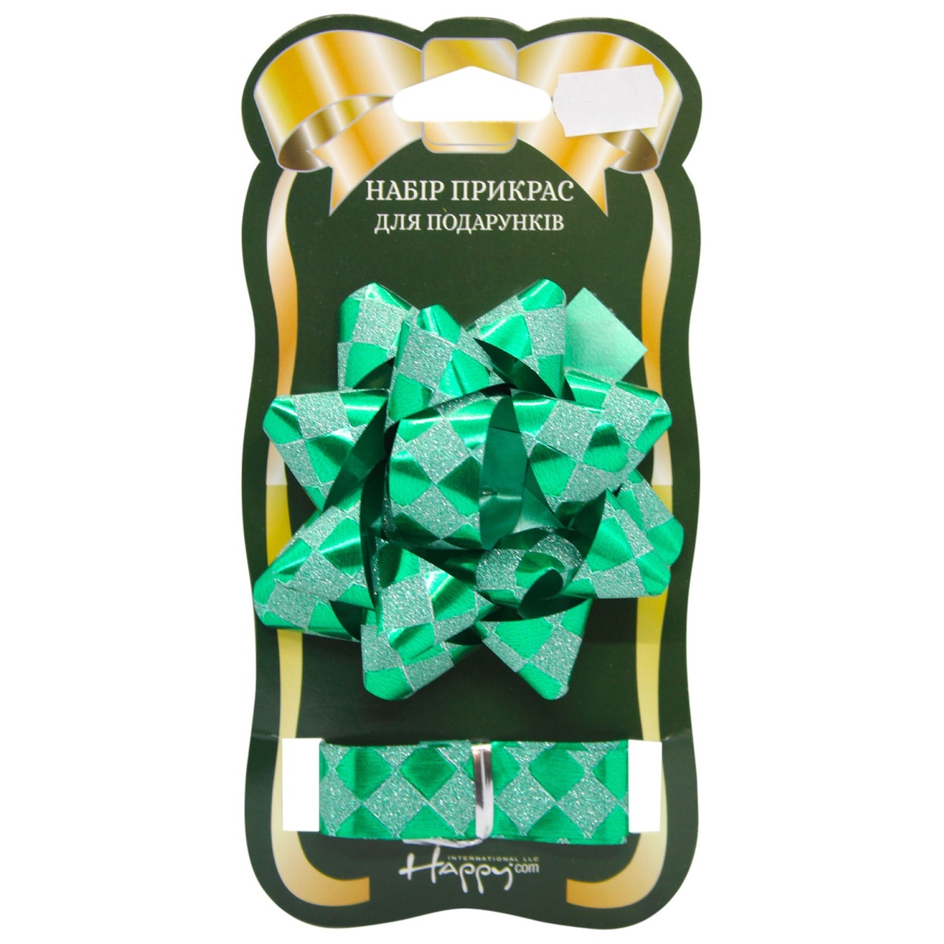 

Набор украшений Happycom Делюкс бант + лента 1м в ассортименте