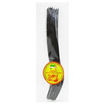 Unipak Plastic Black Table Fork 6pcs - buy, prices for Auchan - photo 1