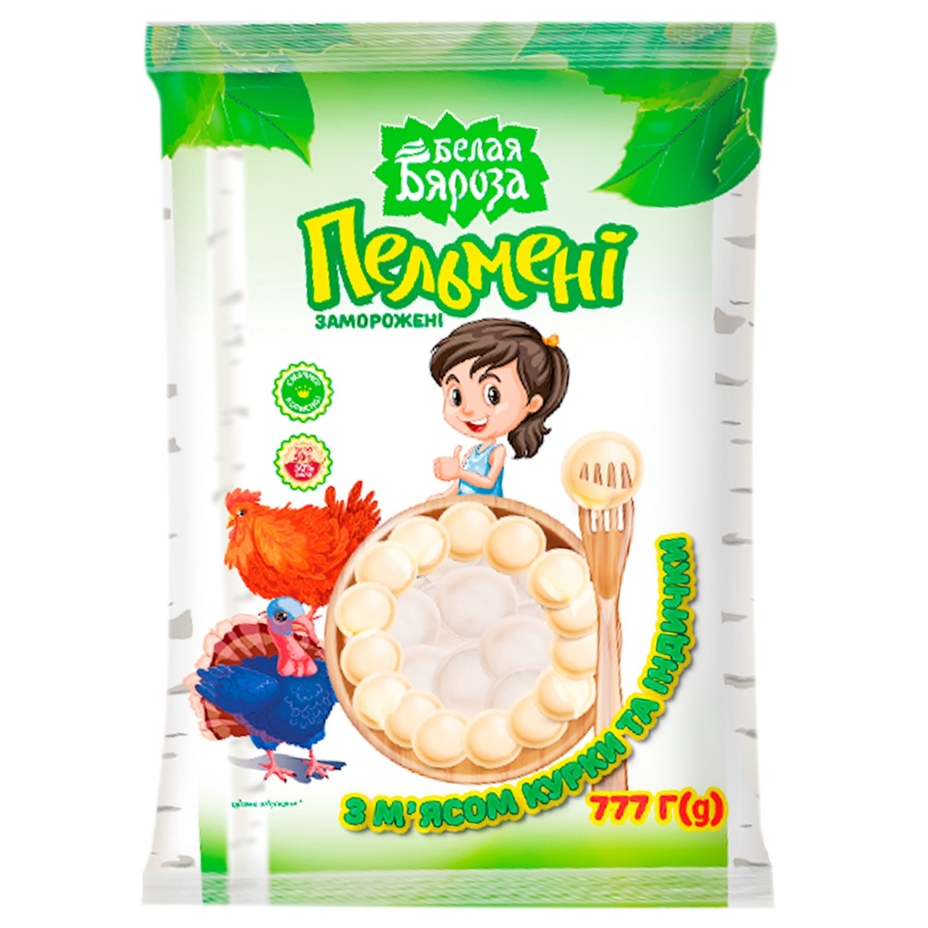 

Пельмени Белая Бяроза с курицей и индейкой 777г