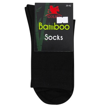 Golfo Bamboo Men's Socks s.39-42 Black - buy, prices for COSMOS - photo 1